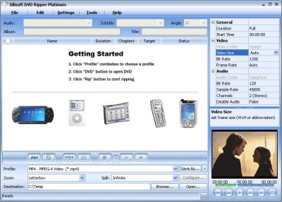 Xilisoft DVD Ripper Platinum 3 4.7.82.091 screenshot Xilisoft DVD Ripper Platinum 3 4.7.82.091 screenshot