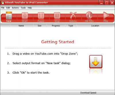 Xilisoft YouTube to iPod Converter 1.0.38.072 screenshot