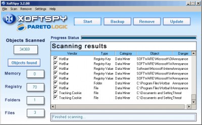 XOFTSPY - Spyware Remover 2006 screenshot