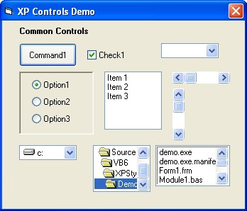 XP Controls 1.0 screenshot XP Controls 1.0 screenshot