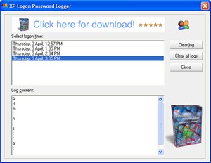 XP Logon Password Logger 1.0 screenshot XP Logon Password Logger 1.0 screenshot