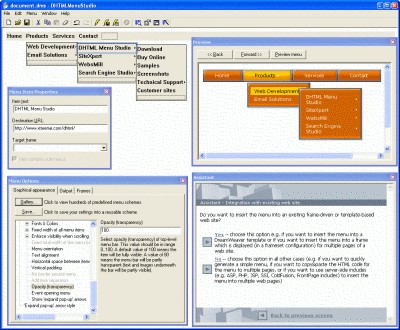 Xtreeme DHTML Menu Studio Professional Edition 4 screenshot Xtreeme DHTML Menu Studio Professional Edition 4 screenshot