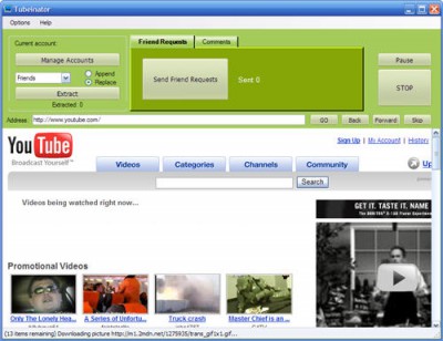 YouTube Friend Adder 2.5 screenshot