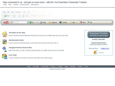 YouTube Toolbar 1.1 screenshot
