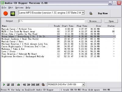 Zeallsoft Audio CD Ripper 2.81 screenshot Zeallsoft Audio CD Ripper 2.81 screenshot