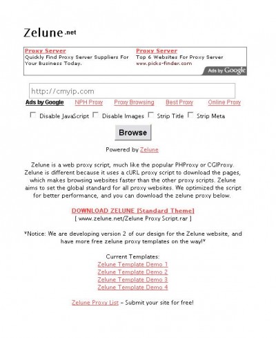 Zelune Proxy Script 2 screenshot