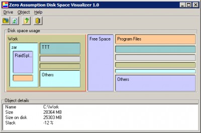Zero Assumption Disk Space Visualizer 1.0 screenshot Zero Assumption Disk Space Visualizer 1.0 screenshot