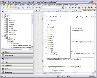Zeus for Windows 3.94 screenshot Zeus for Windows 3.94 screenshot