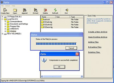 ZipUp 1.6 screenshot ZipUp 1.6 screenshot