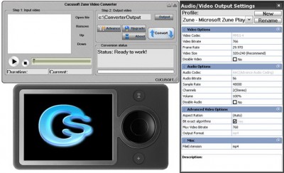 Zune Movie/Video Converter 7.1.0903 screenshot Zune Movie/Video Converter 7.1.0903 screenshot