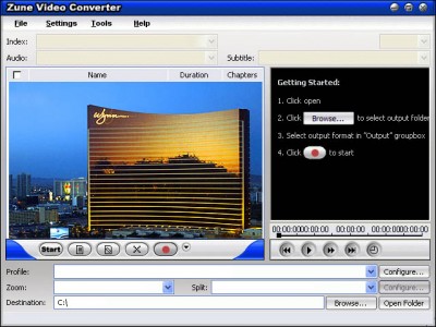 ZUNE VIDEO CONVERSION PRO 2007.10902 screenshot ZUNE VIDEO CONVERSION PRO 2007.10902 screenshot