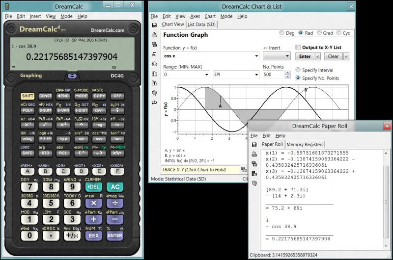 DreamCalc DCG Graphing Calculator 4.8.0 review and download