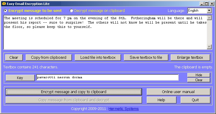 Easy Email Encryption Lite 7.11