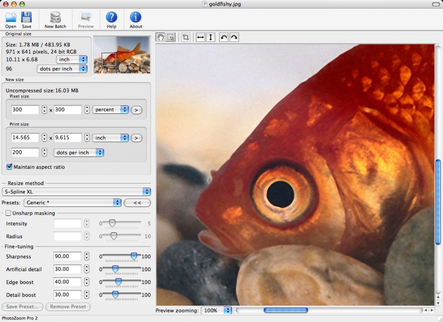 PhotoZoom Pro 2 for Mac 2.3.4