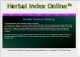 Herbal Index Online eBook 5.0 Herbal Index Online eBook 5.0