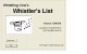 Whistler's List 1.050526 Whistler's List 1.050526