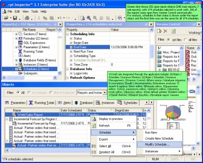 .rpt Inspector Enterprise Suite (for BO XIr2 / CR 3.13 screenshot