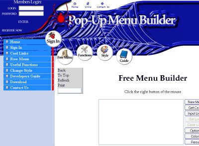 1-st Pop-Up Menu Builder 5.0.1 screenshot