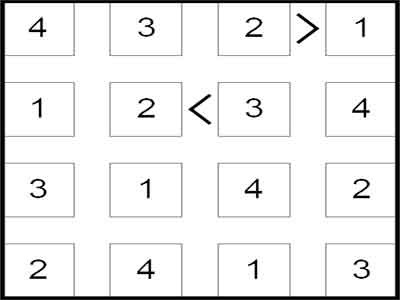 100 Futoshiki Puzzles 1.0 screenshot