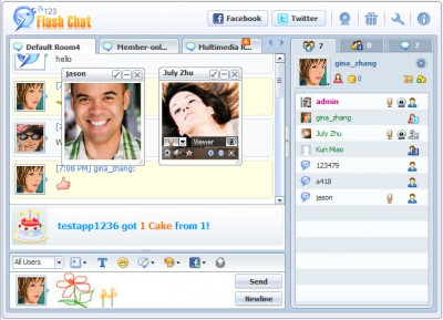123 Flash Chat Software 10.0 screenshot