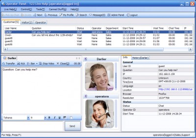 123 Live Help Chat Server Software 4.2 screenshot