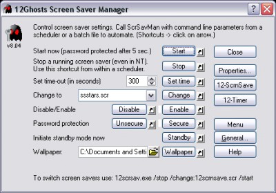 12Ghosts ScrSavMan 9.70 screenshot