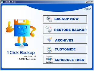 1Click Backup 2.0.0 screenshot