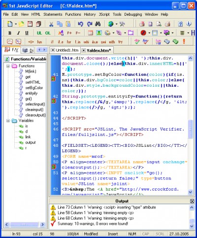 1st JavaScript Editor Lite 3.4 3.4 screenshot