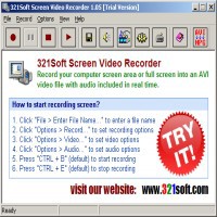 321Soft Screen Video Recorder tunny 1.05 screenshot