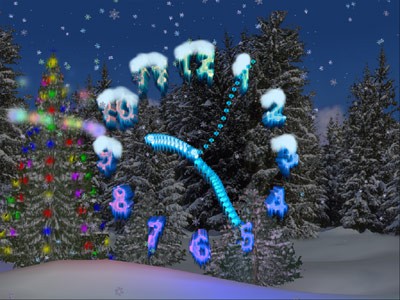 3D Christmas Clock Screensaver 4.01 screenshot
