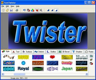 3D FontTwister text & button maker 1.3 screenshot