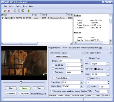 3GP Video Converter 3.1.32.0601b screenshot