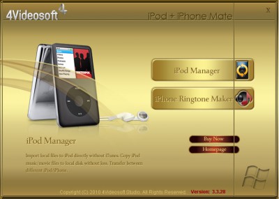 4Videosoft iPod + iPhone Mate 3.3.38 screenshot