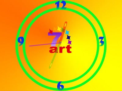 7art Orange Clock ScreenSaver 1.1 screenshot