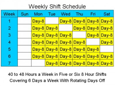 8 Hour Shift Schedules for 6 Days a Week 2 screenshot
