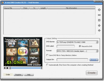 A-one DVD Creator Standard 4.32 screenshot