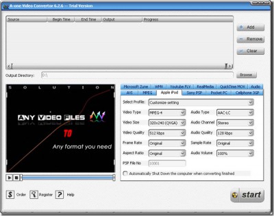 A-one Video Convertor 7.6.3 screenshot