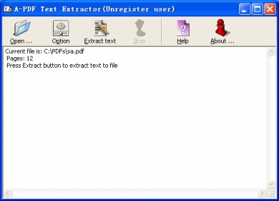 A-PDF Text Extractor 2.3 screenshot