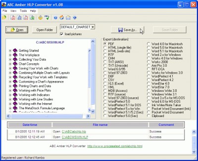ABC Amber HLP Converter 5.01 screenshot