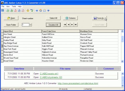 ABC Amber Lotus 1-2-3 Converter 1.12 screenshot