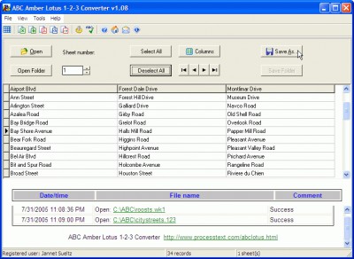 ABC Amber Lotus 1-2-3 Converter 3.12 screenshot