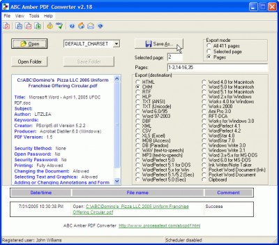 ABC Amber PDF Converter 4.10 screenshot
