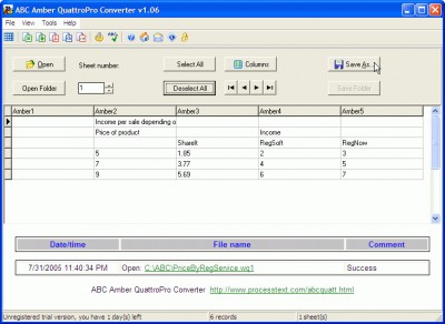 ABC Amber QuattroPro Converter 3.05 screenshot