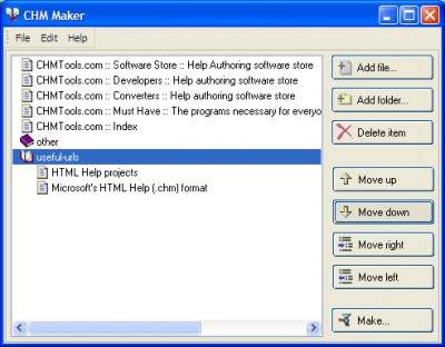 Abee CHM Maker freeware 1.6 screenshot