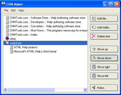 Abee CHM Maker freeware 1.6 screenshot