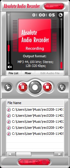 Absolute Audio Recorder 7.5.7 screenshot
