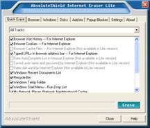 AbsoluteShield Internet Eraser Lite 2.49 screenshot