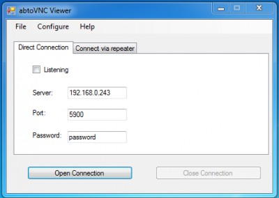 abtoVNC Viewer for Windows SDK 1.3.3 screenshot
