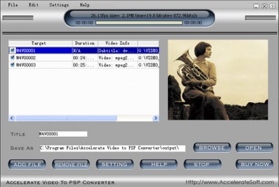 ACCEL - Video to PSP Converter 2008.243 screenshot