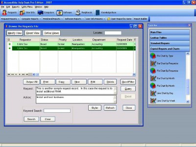 AccessAble Help Desk Pro Edition 2007 screenshot